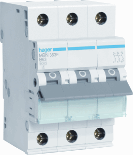 Hager MBN B-Karakteristiek 3P Installatieautomaat | MBN363E