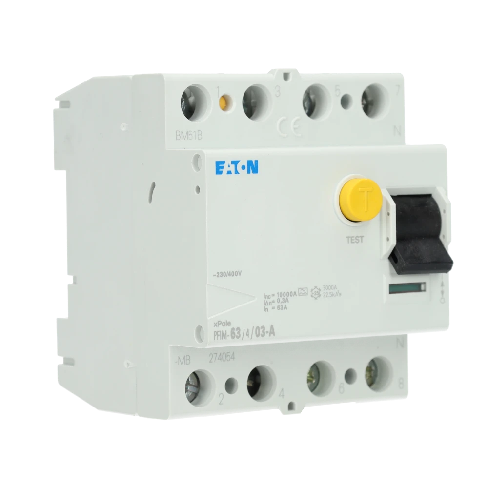 Eaton aardlekschakelaar 4-polig 63a 300mA type A (PFIM-63/4/03-A-MB)
