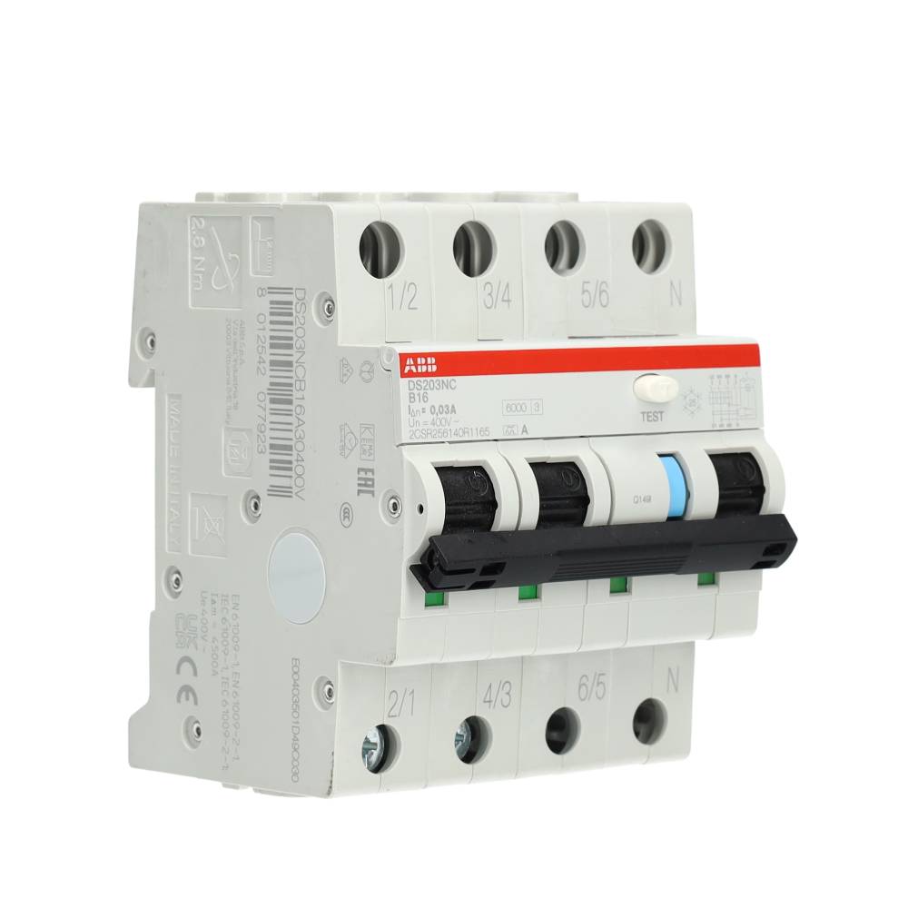 ABB Componenten aardlekautomaat B16 30mA 3-fase (3P+N) 6kA