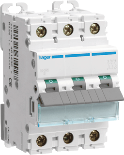 Hager NDN D-Karakteristiek 3P Installatieautomaat | NDN363