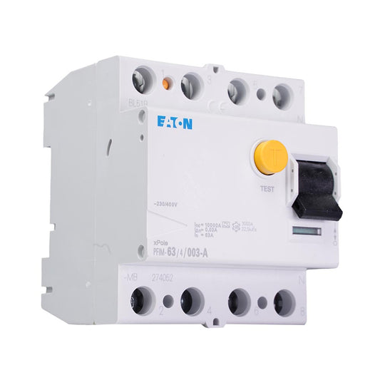 Eaton aardlekschakelaar 4-polig 63A 30mA type A (PFIM-63/4/003-A-MB)
