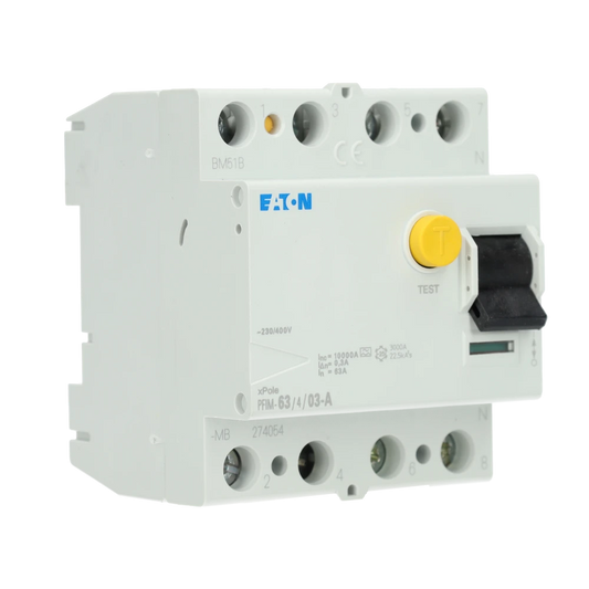 Eaton aardlekschakelaar 4-polig 63a 300mA type A (PFIM-63/4/03-A-MB)