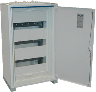 Hager opbouwveldverdeler 3-rijen 36 modules geïsoleerd IP44 (FWQ31P)