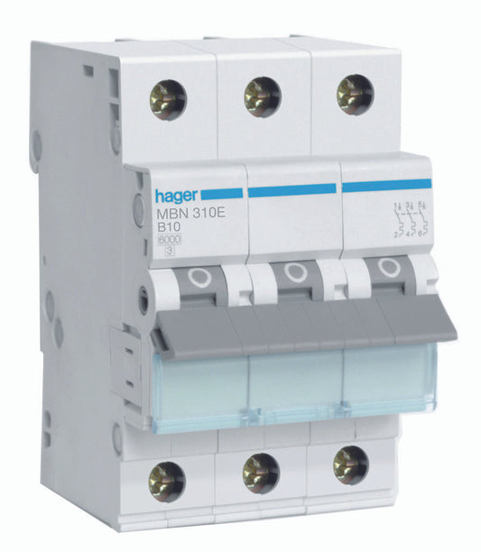 Hager MBN310E HAGER INST.AUTOM 3P 10A B 6KA