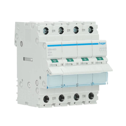 Hager hoofdschakelaar 63A 3-fase (4P) (28285)