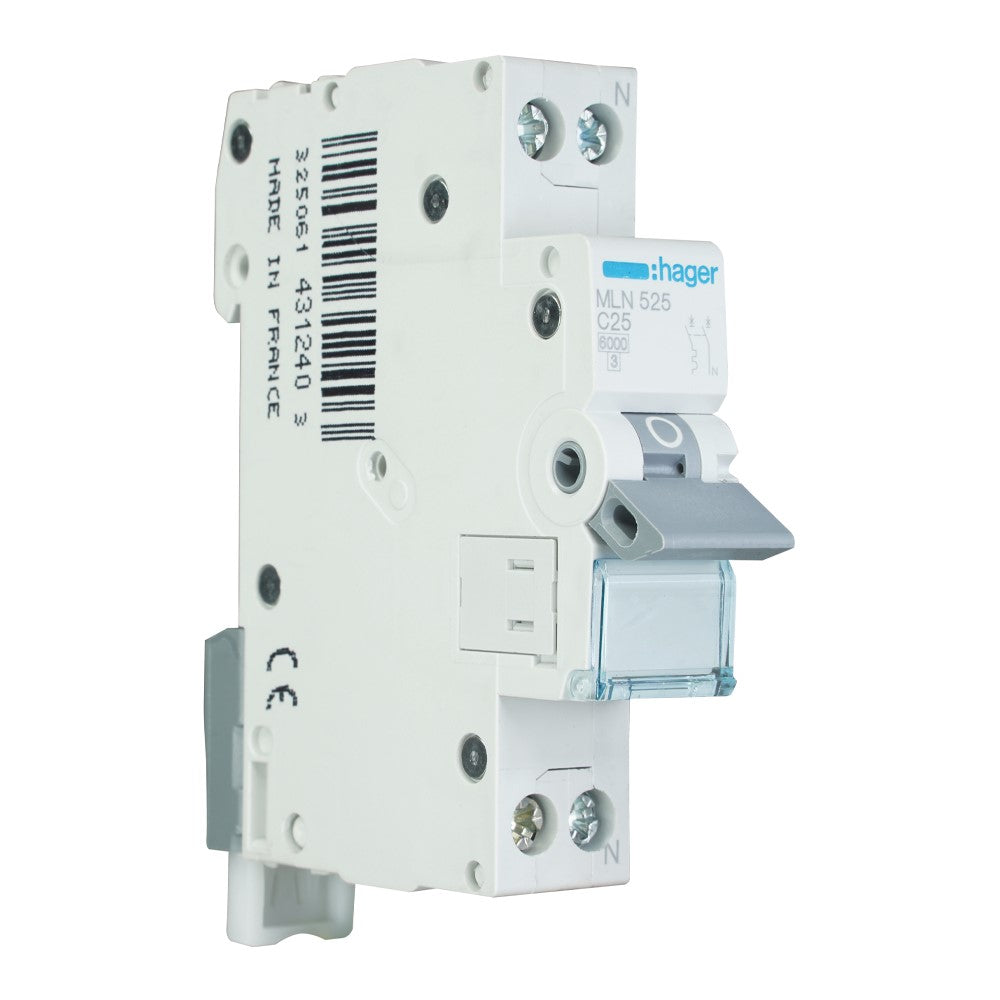 Hager installatieautomaat 1-polig+nul 10A B-kar (MKN510)